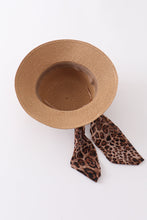 Leopard silk ribbon straw hat mommy&me