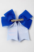 Blue floral hair bow - ARIA KIDS