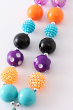 Blue halloween spider bubble chunky necklace - ARIA KIDS