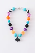 Blue halloween spider bubble chunky necklace - ARIA KIDS