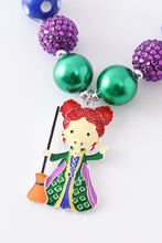 Halloween witch bubble chunky necklace