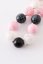 Pink halloween bat bubble chunky necklace