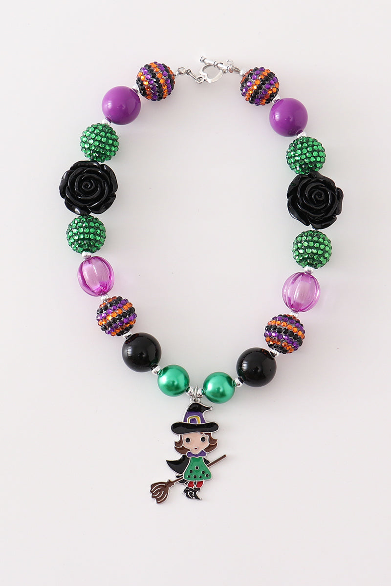 Halloween witch bubble chunky necklace - ARIA KIDS