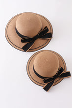 Black bow straw hat mommy&me