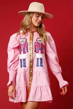 Pink nutcracker sequins ruffle adult dress - ARIA KIDS