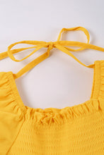Yellow smocked ruffle tiered dress - ARIA KIDS