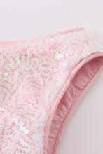 Pink sequins girl tutu dress