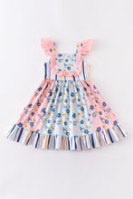 Pink floral print ruffle dress - ARIA KIDS