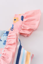 Pink floral print ruffle dress - ARIA KIDS