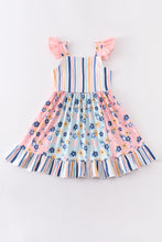 Pink floral print ruffle dress - ARIA KIDS