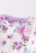 Purple floral print pocket dress - ARIA KIDS
