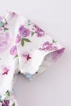 Purple floral print pocket dress - ARIA KIDS