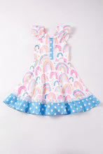 Rainbow print ruffle twirl dress - ARIA KIDS