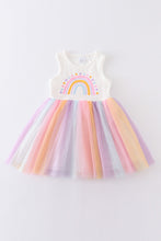 Multicolored rainbow girl tutu dress - ARIA KIDS