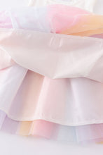 Multicolored rainbow girl tutu dress - ARIA KIDS