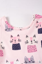 Pink cat print twirl dress - ARIA KIDS