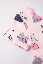 Pink cat print twirl dress - ARIA KIDS