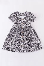Black leopard print dress mommy & me