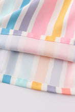 Multicolored stripe orange peach smocked dress - ARIA KIDS