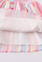 Pink stripe smocked ruffle dress - ARIA KIDS