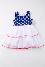 Navy star sequins girl tutu dress - ARIA KIDS