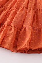 Orange floral print girl tutu dress - ARIA KIDS