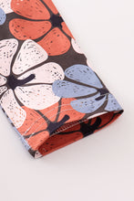 Orange floral print girl tutu dress - ARIA KIDS