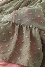 Green pumpkin print tiered dress - ARIA KIDS