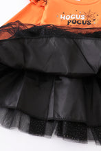 Orange "HOCUS POCUS" ruffle dress - ARIA KIDS