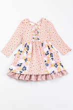 Halloween ghost floral print ruffle dress - ARIA KIDS