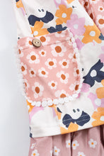 Halloween ghost floral print ruffle dress - ARIA KIDS