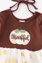 Thanksgiving pumpkin applique girl tutu dress - ARIA KIDS
