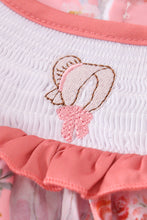 Pink pumpkin print smocked dress - ARIA KIDS