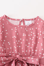 Pink dot ruffle dress