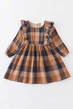 Plaid ruffle girl dress