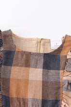 Plaid ruffle girl dress