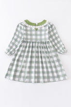 Green dinosaur smocked pocket dress - ARIA KIDS