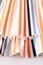 Multicolored stripe ruffle dress