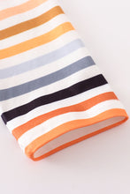 Multicolored stripe ruffle dress