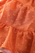 Orange floral print tiered dress - ARIA KIDS