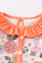 Orange floral print pocket dress - ARIA KIDS