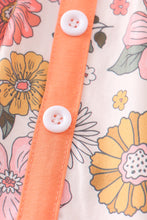 Orange floral print pocket dress - ARIA KIDS