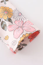 Orange floral print pocket dress - ARIA KIDS