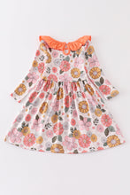 Orange floral print pocket dress - ARIA KIDS