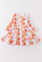 Multicolored plaid floral print twirl dress - ARIA KIDS