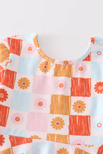 Multicolored plaid floral print twirl dress - ARIA KIDS