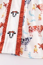 Cow print ruffle girl dress - ARIA KIDS