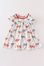 Cow print ruffle girl dress - ARIA KIDS