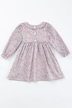 Floral print character smocked dress - ARIA KIDS