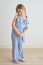 Blue stripe girl jumpsuit - ARIA KIDS